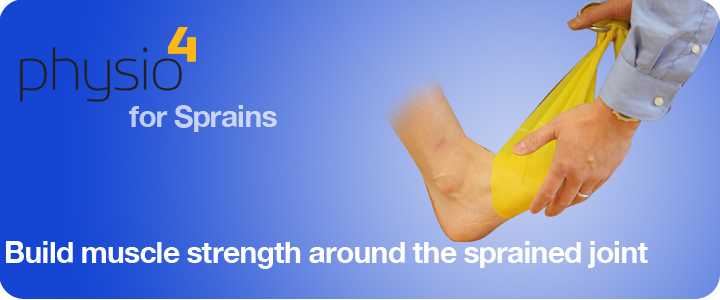 Exercises to build muscle strength to recover from a sprain.