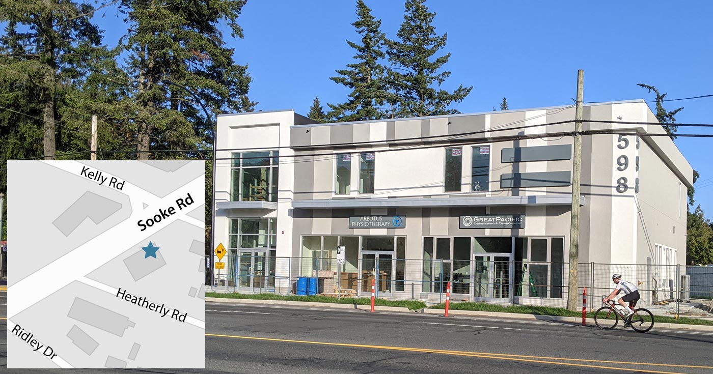 The new clinic, Arbutus Westshore, is on Sooke Road and Heatherly Road.